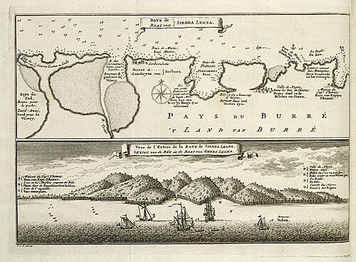 Mapa zatoki Sierra Leone