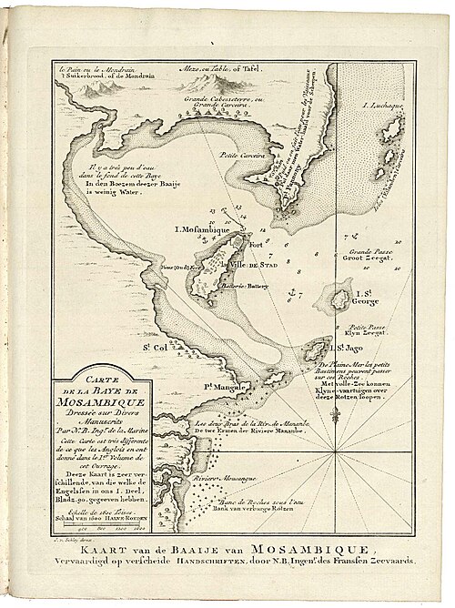 Mapa Zatoki Mozambiku