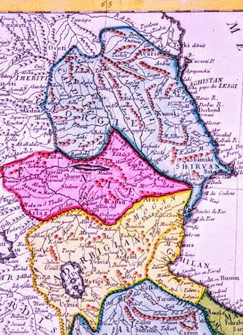 Mapa Imperium Perskiego Anville'a 1779