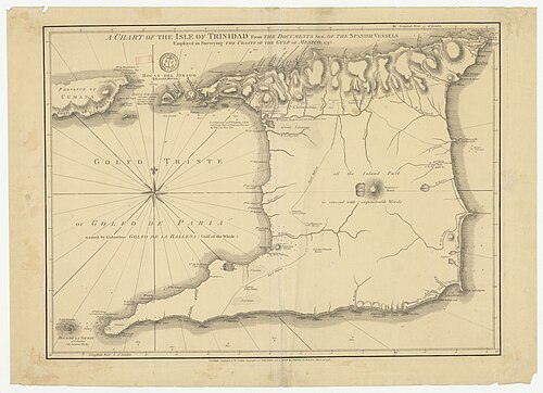 Mapa wyspy Trinidad