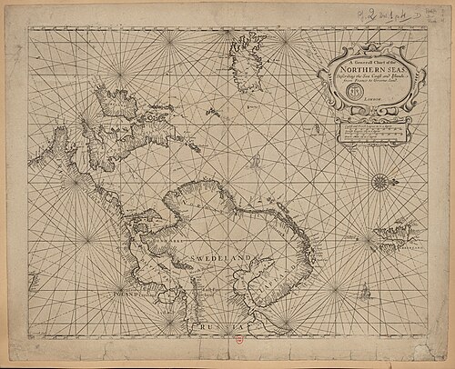 Ogólna mapa mórz północnych: Francja-Grenlandia