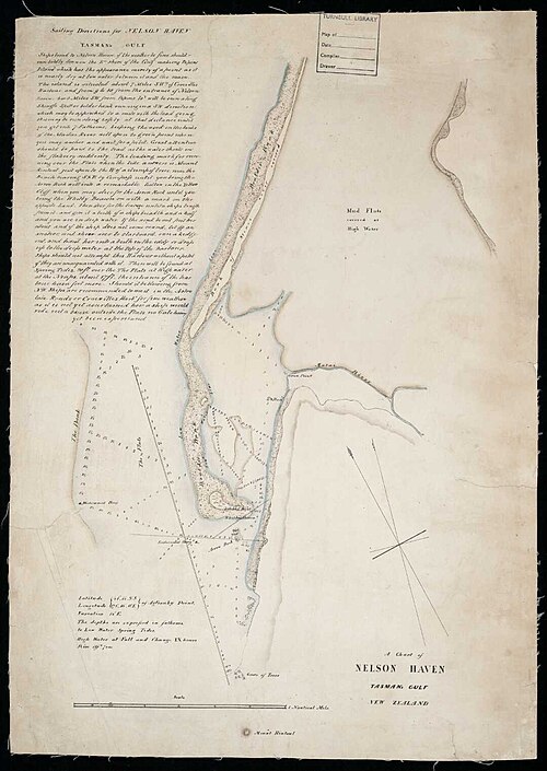 Mapa przystani Nelson, Zatoka Tasmana