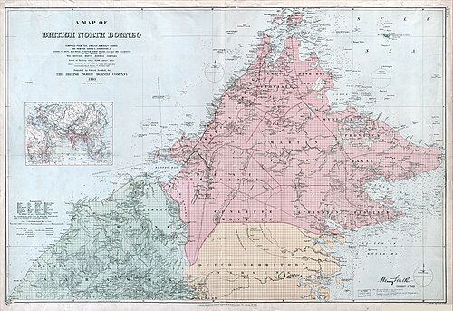 Mapa Brytyjskiego Północnego Borneo II