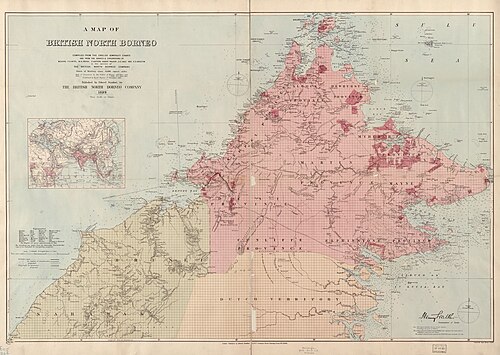 Mapa Brytyjskiego Północnego Borneo III