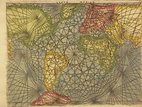 Nawigacyjna mapa świata (1598)