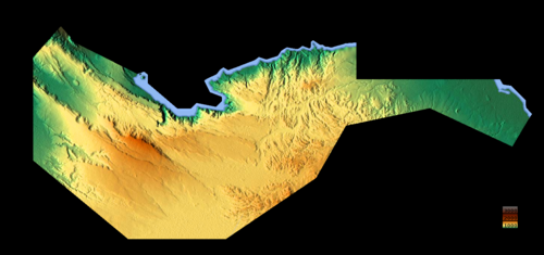 Mapa topograficzna regionu Arta