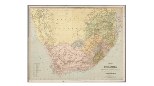 Mapa Afryki Południowej Abrahama Jacobusa Wendela