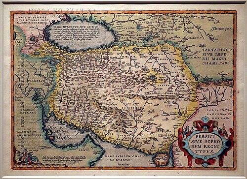 Mapa Persji i Zatoki Perskiej, Ortelius 1570