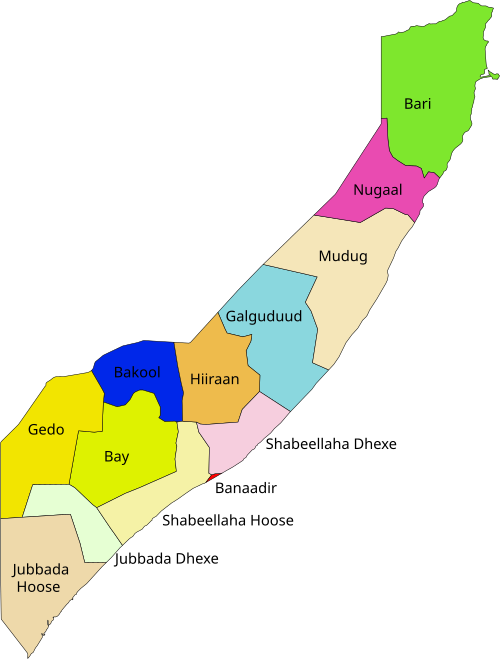 Podział administracyjny Somalii