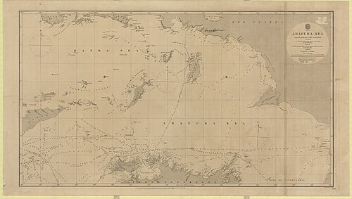 Mapa Admiralicji nr 1088 Morze Arafura, 1837