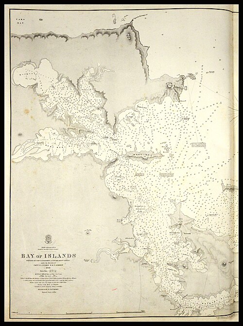 Mapa Admiralicji 1090: Zatoka Islands - część zachodnia (1849)