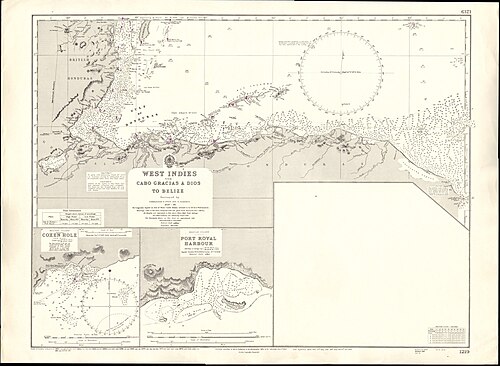 Mapa Admiralicji nr 1219 (1843, wyd. 1924)