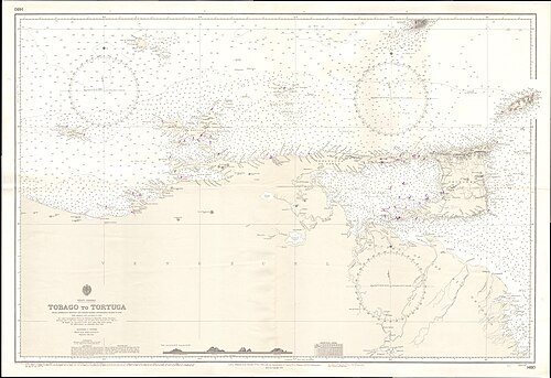 Mapa Admiralicji Tobago-Tortuga