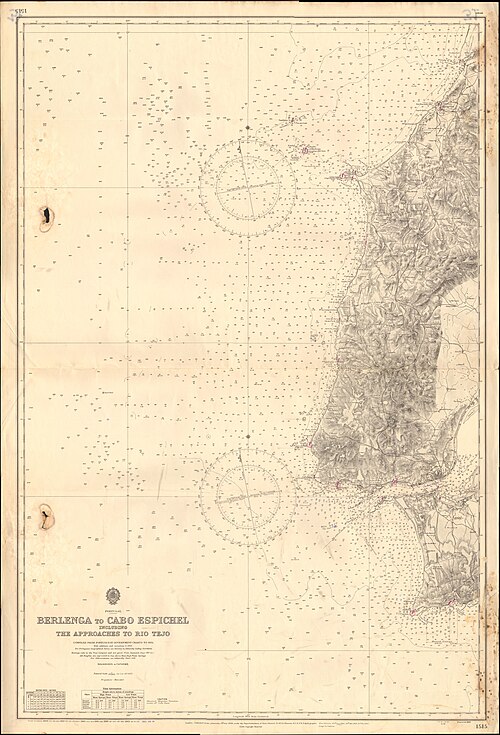Mapa Admiralicji nr 1515: Berlenga-Przyl. Espichel