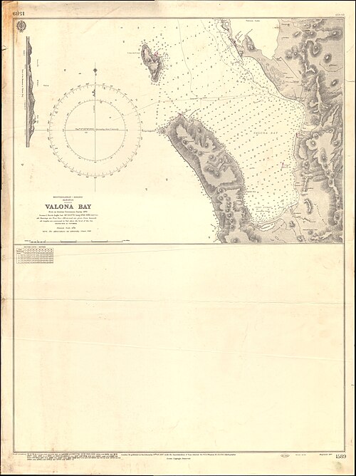 Mapa Admiralicji Nr. 1589 - Valona