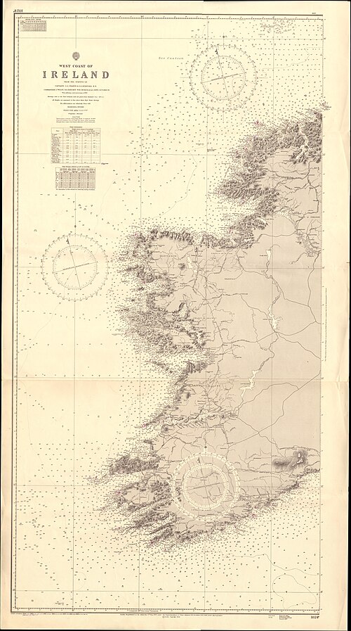 Mapa Admiralicji nr 1824b, wybrzeże zachodnie