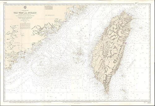 Mapa Admiralicji nr 1968: Taiwan i Cieśnina (1966)