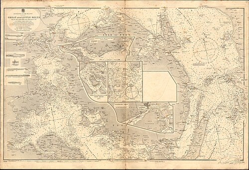 Mapa Admiralicji nr 2116 Wielki i Mały Bałt, 1852