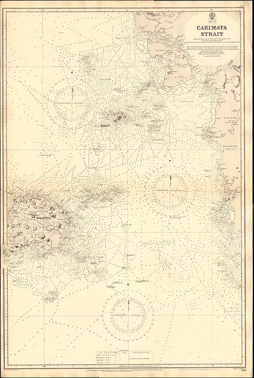 Mapa Admiralicji 2160 Cieśnina Carimata