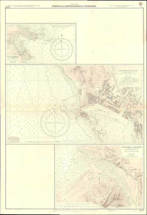 Mapa Admiralicji nr 2376: Porty Formozji (1932)
