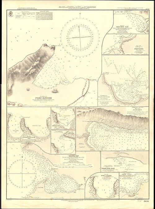 Admiralty Chart nr 2406 - Porty Haiti i Santo Domingo
