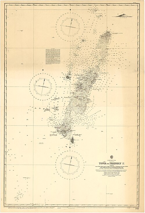 Mapa Admiralicji nr. 2421 Tonga 1866