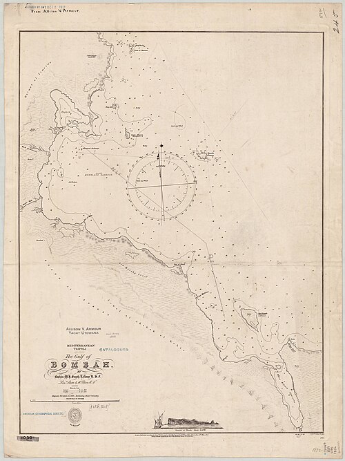 Mapa Admiralicji 245 Zatoka Bombah