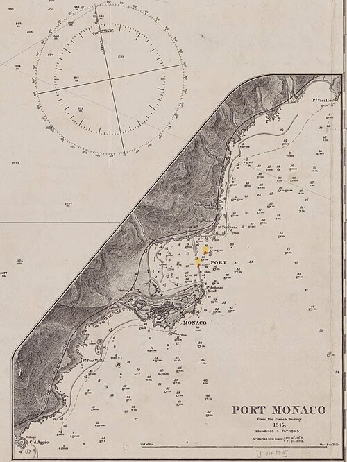 Mapa Admiralicji nr 2609, 1858 - Port Monako