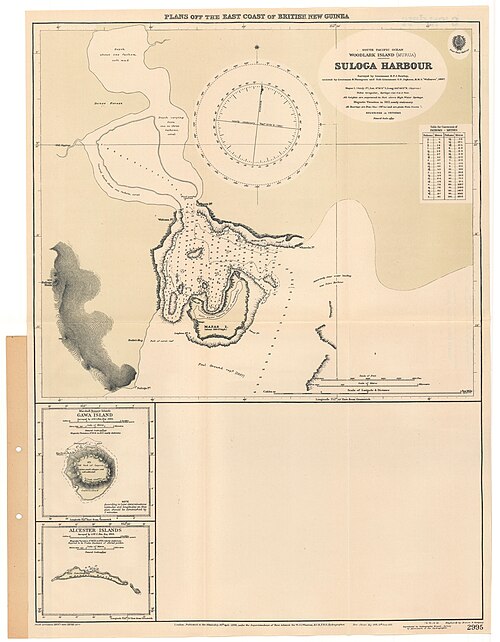 Mapa Admiralicji nr 2995 Wyspa Murua - Port Suloga