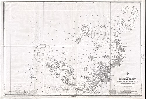 Mapa Admiralicji nr. 3099 Haapai północ 1900