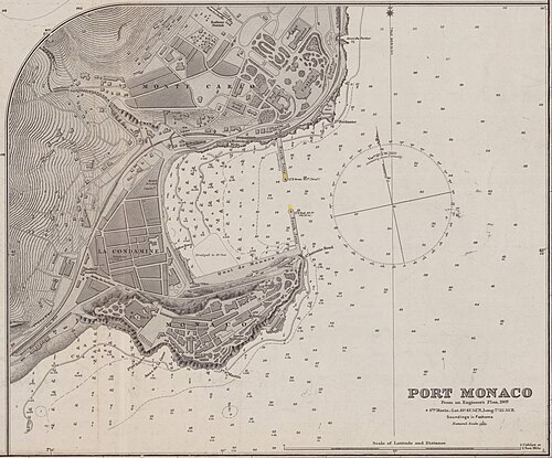 Mapa Admiralicji nr 3220, 1902 - Port Monako