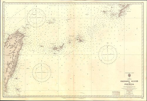 Mapa Admiralicji nr 3236: Od Okinawy do Formozji (1948)