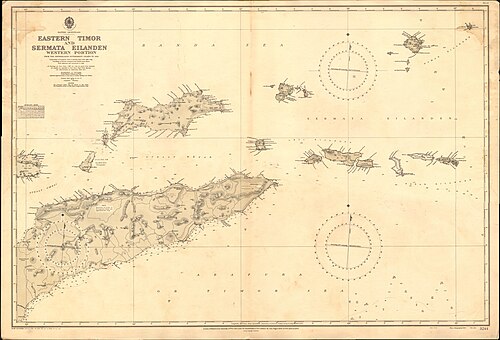 Mapa Admiralicji nr 3244 Wschodni Timor 1944