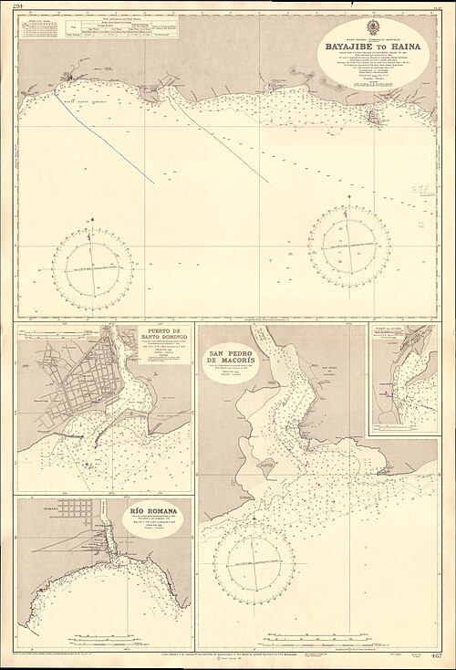 Admiralty Chart nr 467 - Od Bayajibe do Haina