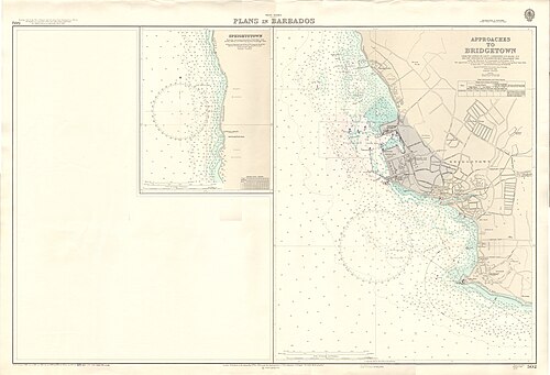 Mapa Admiralicji 502: Plany na Barbadosie, 1963