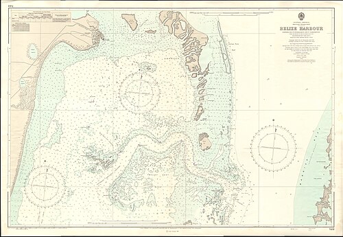 Mapa Admiralicji nr 522 Belize Harbour (1960)