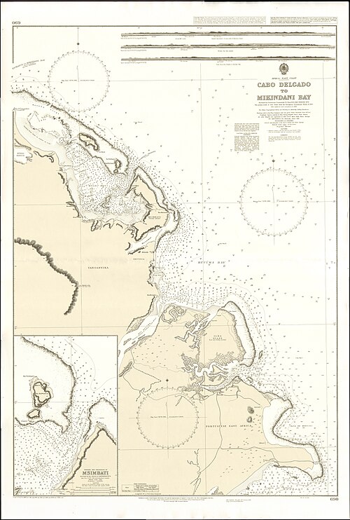 Admiralty Chart 690: Cabo Delgado do Zatoki Mikindani (1960)