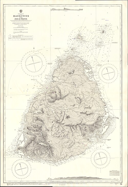 Mapa Admiralicji Nr. 711 Mauritius