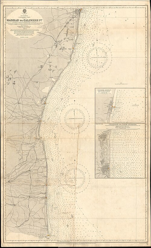 Mapa Admiralicji nr 71 Madras do przylądka Calimere