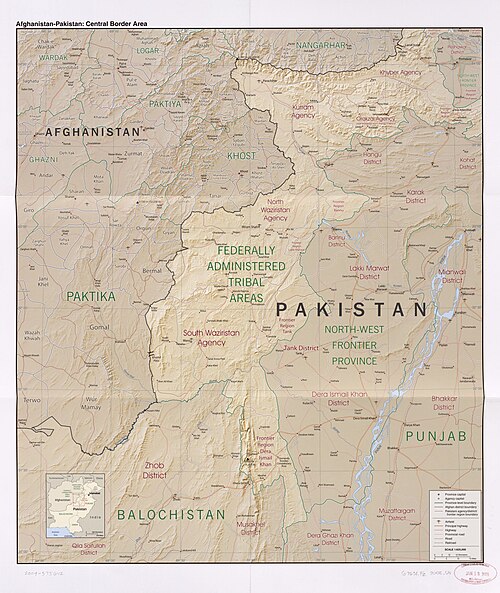 Środkowa granica Afganistanu i Pakistanu