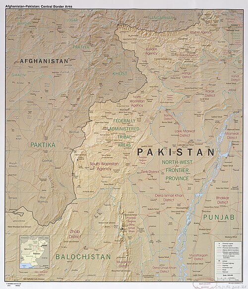 Afganistan-Pakistan - środkowa granica