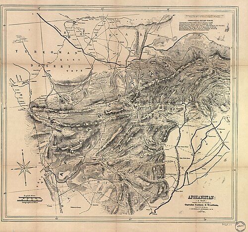 Mapa Afganistanu (LOC 2004629229)
