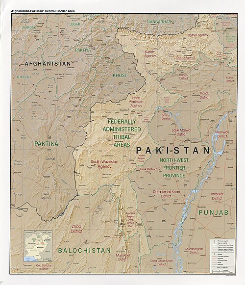 Afganistaн-Pakistan region graniczna 2008