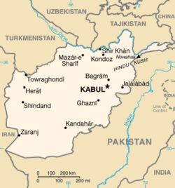 Mapa Afganistanu