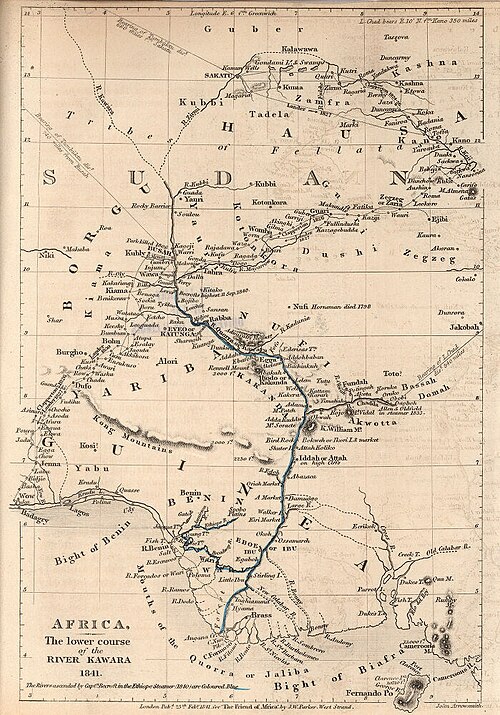 Afryka, dolny bieg rzeki Kawara 1841