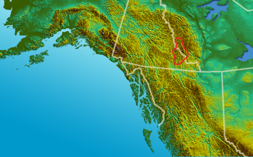 Góry Logan mapa reliefu