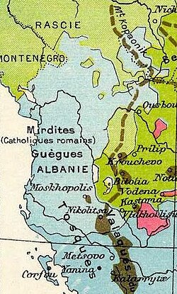 Albania - grupy etniczne 1898