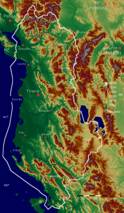 Albania - SRTM