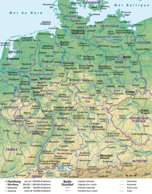 Niemcy - mapa ogólna