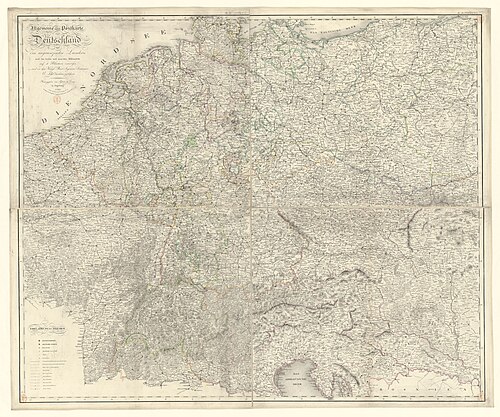 Mapa ogólna i pocztowa Niemiec i krajów sąsiednich